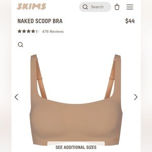 BNWT Skims Naked Scoop Bra